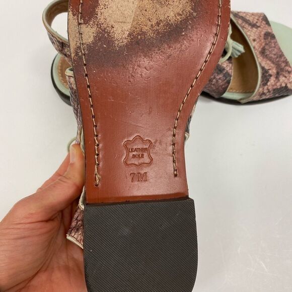 SCHULER and sons Philadelphia snake skin sandals - Picture 4 of 6